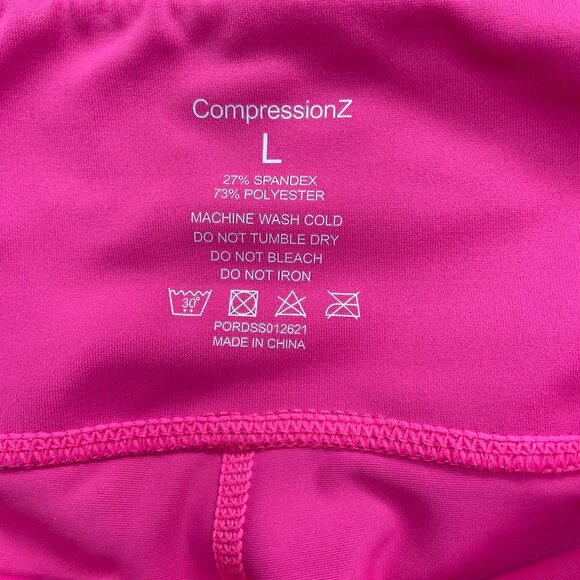 2 Pair! CompressionZ leggings Size L - Pink and Navy - Picture 3 of 5
